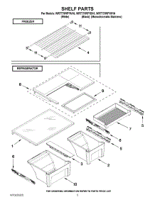 03 - Shelf Parts parts for Whirlpool Refrigerator WRT779RFYM10 from AppliancePartsPros.com