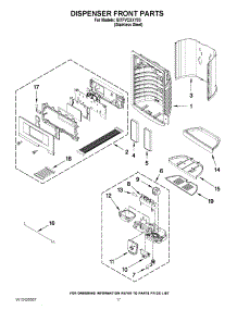 09 - Dispenser Front Parts parts for Whirlpool Refrigerator GI7FVCXXY03 from AppliancePartsPros.com