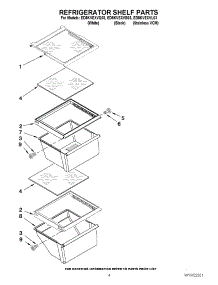 03 - Refrigerator Shelf Parts parts for Whirlpool Refrigerator ED5KVEXVL03 from AppliancePartsPros.com
