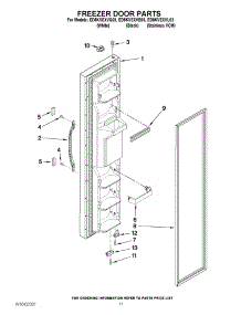 07 - Freezer Door Parts parts for Whirlpool Refrigerator ED5KVEXVL03 from AppliancePartsPros.com