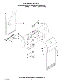 10 - Air Flow Parts parts for Whirlpool Refrigerator ED5KVEXVL03 from AppliancePartsPros.com