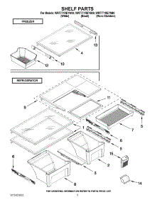 03 - Shelf Parts parts for Whirlpool Refrigerator WRT771REYM00 from AppliancePartsPros.com