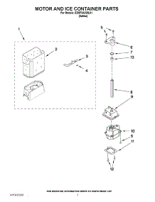 05 - Motor And Ice Container Parts parts for Whirlpool Refrigerator ED5FVAXWL01 from AppliancePartsPros.com
