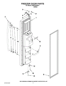 07 - Freezer Door Parts parts for Whirlpool Refrigerator ED5FVAXWL01 from AppliancePartsPros.com