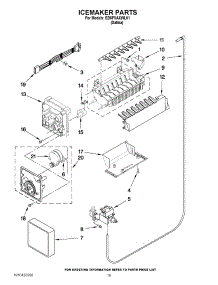 12 - Icemaker Parts parts for Whirlpool Refrigerator ED5FVAXWL01 from AppliancePartsPros.com
