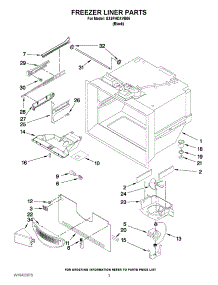 02 - Freezer Liner Parts parts for Whirlpool Refrigerator GX5FHDXVB05 from AppliancePartsPros.com