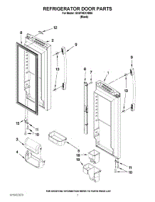 05 - Refrigerator Door Parts parts for Whirlpool Refrigerator GX5FHDXVB05 from AppliancePartsPros.com