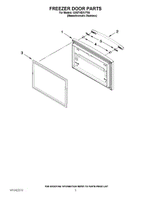 03 - Freezer Door Parts parts for Whirlpool Refrigerator GX5FHDXVY06 from AppliancePartsPros.com