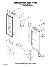 05 - Refrigerator Door Parts parts for Whirlpool Refrigerator GX5FHDXVY06 from AppliancePartsPros.com