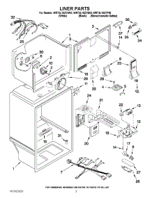02 - Liner Parts parts for Whirlpool Refrigerator WRT3L1SZYW00 from AppliancePartsPros.com
