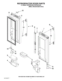 05 - Refrigerator Door Parts parts for Whirlpool Refrigerator GX5FHDXVQ04 from AppliancePartsPros.com