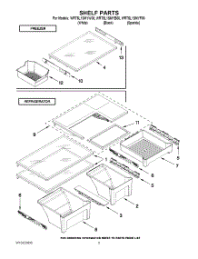 03 - Shelf Parts parts for Whirlpool Refrigerator WRT5L1SMYB00 from AppliancePartsPros.com