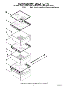 03 - Refrigerator Shelf Parts parts for Whirlpool Refrigerator GSS30C7EYB00 from AppliancePartsPros.com