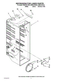 02 - Refrigerator Liner Parts parts for Whirlpool Refrigerator ED5KVEXVQ03 from AppliancePartsPros.com