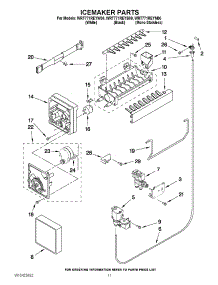 07 - Icemaker Parts parts for Whirlpool Refrigerator WRT771REYB00 from AppliancePartsPros.com