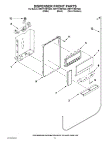 08 - Dispenser Front Parts parts for Whirlpool Refrigerator WRT771REYB00 from AppliancePartsPros.com