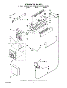 07 - Icemaker Parts parts for Whirlpool Refrigerator WRT5L1SMYF00 from AppliancePartsPros.com