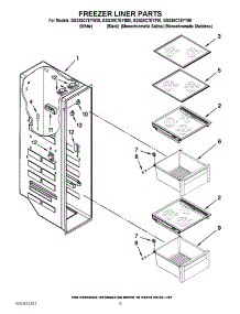 04 - Freezer Liner Parts parts for Whirlpool Refrigerator GSS30C7EYY00 from AppliancePartsPros.com