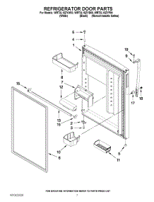 05 - Refrigerator Door Parts parts for Whirlpool Refrigerator WRT3L1SZYB00 from AppliancePartsPros.com