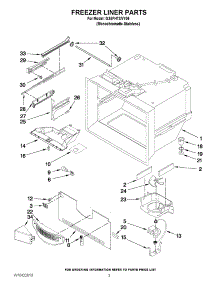 02 - Freezer Liner Parts parts for Whirlpool Refrigerator GX5FHTXVY06 from AppliancePartsPros.com