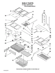 07 - Shelf Parts parts for Whirlpool Refrigerator GX5FHTXVY06 from AppliancePartsPros.com
