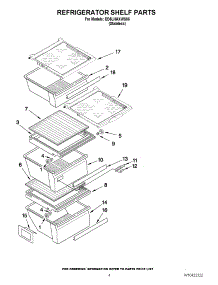 03 - Refrigerator Shelf Parts parts for Whirlpool Refrigerator ED5LHAXWS06 from AppliancePartsPros.com