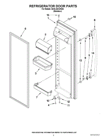 06 - Refrigerator Door Parts parts for Whirlpool Refrigerator ED5LHAXWS06 from AppliancePartsPros.com