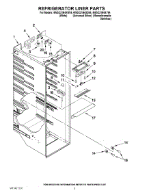 02 - Refrigerator Liner Parts parts for Whirlpool Refrigerator 6WSC21N4XW04 from AppliancePartsPros.com
