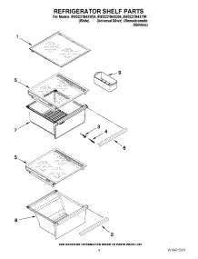 03 - Refrigerator Shelf Parts parts for Whirlpool Refrigerator 6WSC21N4XW04 from AppliancePartsPros.com