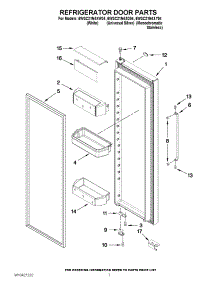 05 - Refrigerator Door Parts parts for Whirlpool Refrigerator 6WSC21N4XW04 from AppliancePartsPros.com