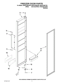 06 - Freezer Door Parts parts for Whirlpool Refrigerator 6WSC21N4XW04 from AppliancePartsPros.com