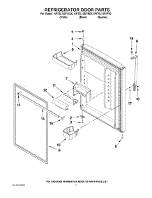 05 - Refrigerator Door Parts parts for Whirlpool Refrigerator WRT5L1SMYW00 from AppliancePartsPros.com