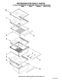 03 - Refrigerator Shelf Parts parts for Whirlpool Refrigerator 6WSC20C6XW04 from AppliancePartsPros.com