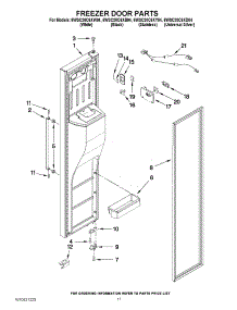 07 - Freezer Door Parts parts for Whirlpool Refrigerator 6WSC20C6XW04 from AppliancePartsPros.com
