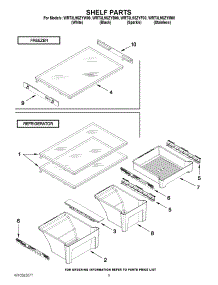05 - Shelf Parts parts for Whirlpool Refrigerator WRT3L9SZYW00 from AppliancePartsPros.com