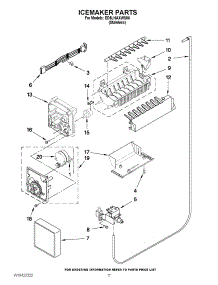12 - Icemaker Parts parts for Whirlpool Refrigerator ED5LHAXWS06 from AppliancePartsPros.com