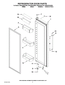 06 - Refrigerator Door Parts parts for Whirlpool Refrigerator 6WSC20C6XD04 from AppliancePartsPros.com
