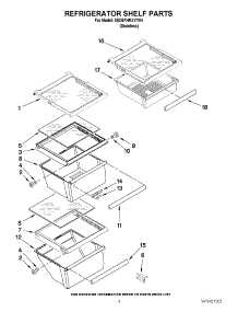 03 - Refrigerator Shelf Parts parts for Whirlpool Refrigerator 8ED5FHKXVY04 from AppliancePartsPros.com