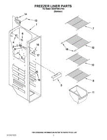 04 - Freezer Liner Parts parts for Whirlpool Refrigerator 8ED5FHKXVY04 from AppliancePartsPros.com