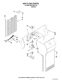 05 - Air Flow Parts parts for Whirlpool Refrigerator 8ED5FHKXVY04 from AppliancePartsPros.com