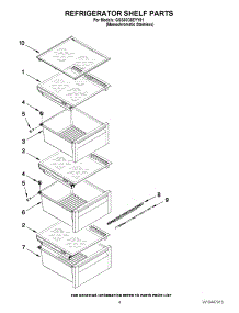 03 - Refrigerator Shelf Parts parts for Whirlpool Refrigerator GSS30C6EYY01 from AppliancePartsPros.com