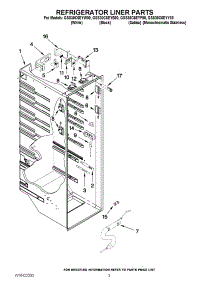 02 - Refrigerator Liner Parts parts for Whirlpool Refrigerator GSS30C6EYW00 from AppliancePartsPros.com
