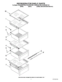 03 - Refrigerator Shelf Parts parts for Whirlpool Refrigerator GSS30C6EYB00 from AppliancePartsPros.com