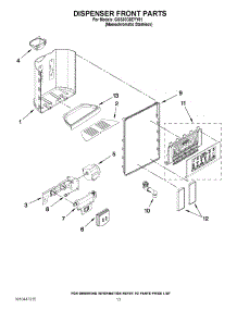 08 - Dispenser Front Parts parts for Whirlpool Refrigerator GSS30C6EYY01 from AppliancePartsPros.com
