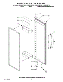 06 - Refrigerator Door Parts parts for Whirlpool Refrigerator GSS30C6EYY00 from AppliancePartsPros.com