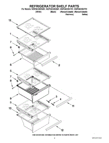 03 - Refrigerator Shelf Parts parts for Whirlpool Refrigerator WSF26C2EXY01 from AppliancePartsPros.com