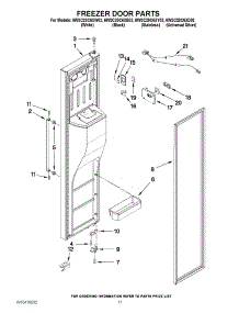 07 - Freezer Door Parts parts for Whirlpool Refrigerator 6WSC20C6XB02 from AppliancePartsPros.com