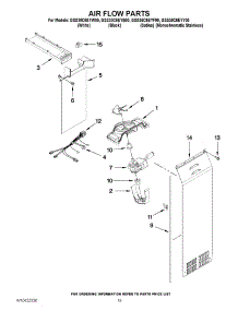 11 - Air Flow Parts parts for Whirlpool Refrigerator GSS30C6EYY00 from AppliancePartsPros.com