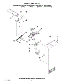 11 - Air Flow Parts parts for Whirlpool Refrigerator 6WSC20C6XW02 from AppliancePartsPros.com