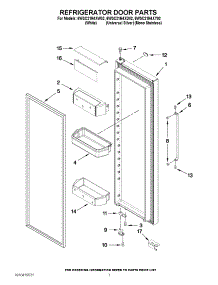 05 - Refrigerator Door Parts parts for Whirlpool Refrigerator 6WSC21N4XY02 from AppliancePartsPros.com